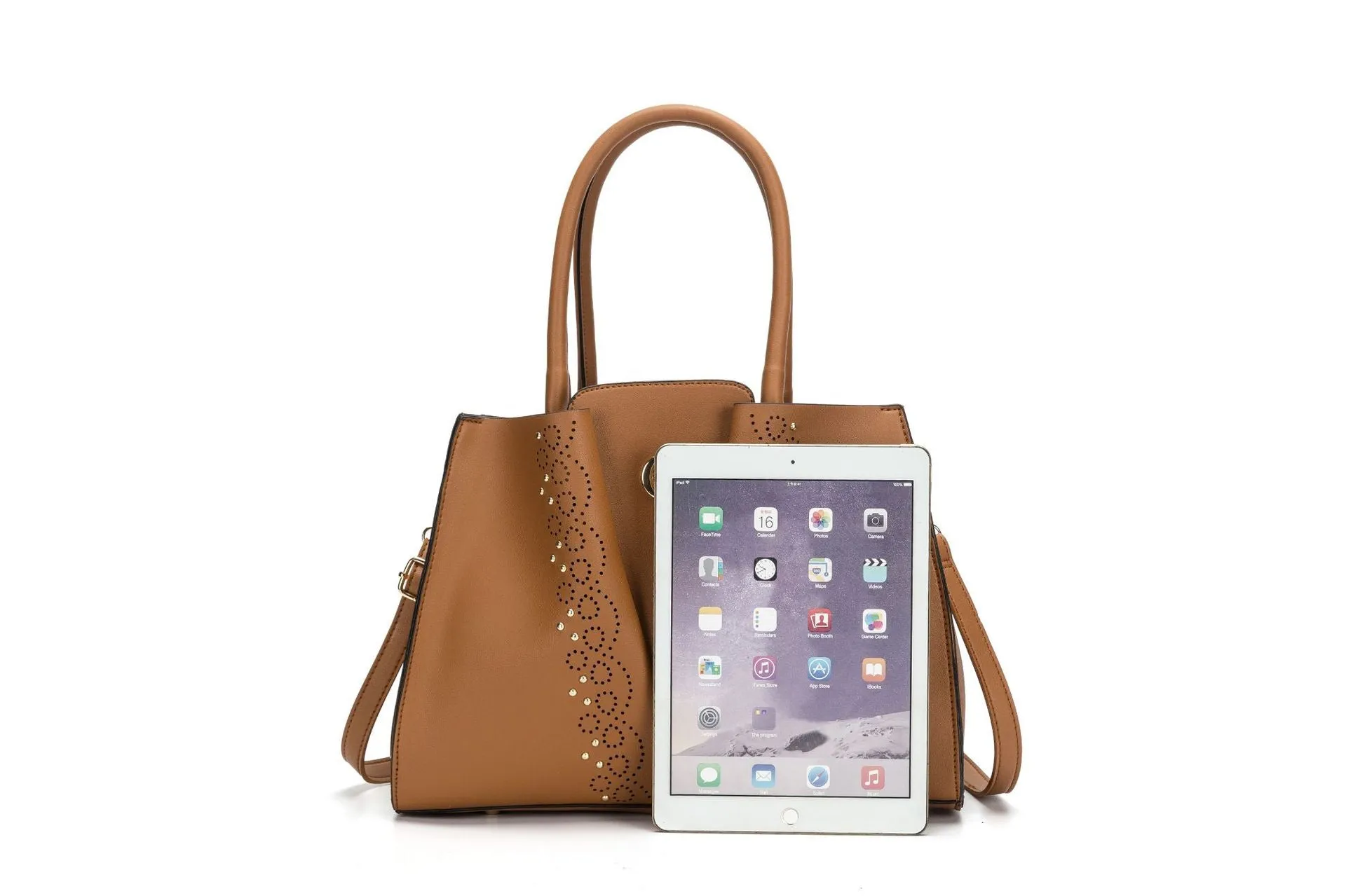 Elegant Temperament Ladies Rivet Shoulder Bag Handbag