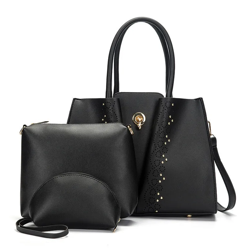Elegant Temperament Ladies Rivet Shoulder Bag Handbag