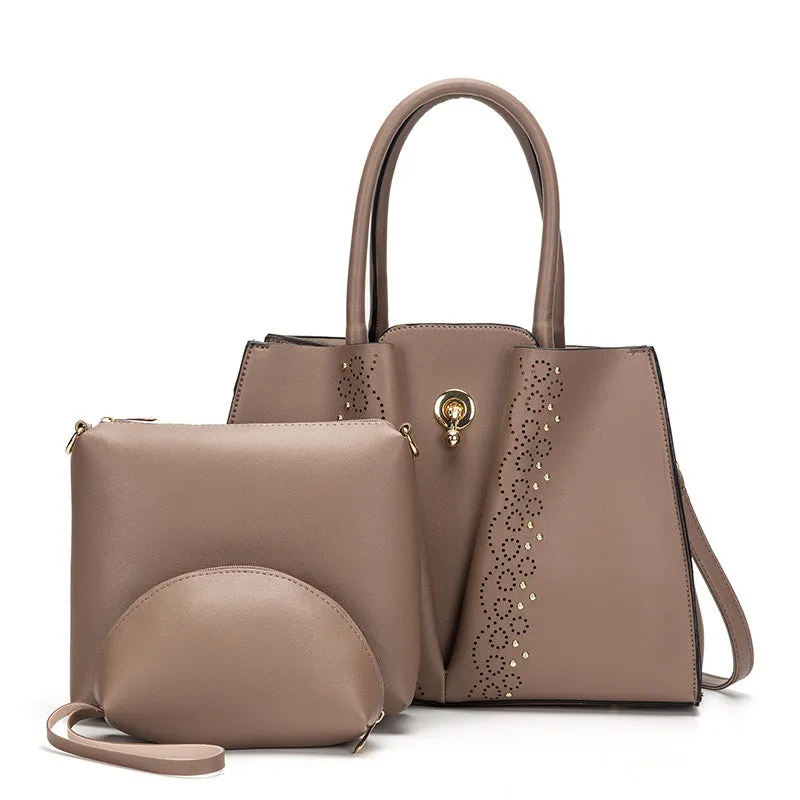 Elegant Temperament Ladies Rivet Shoulder Bag Handbag