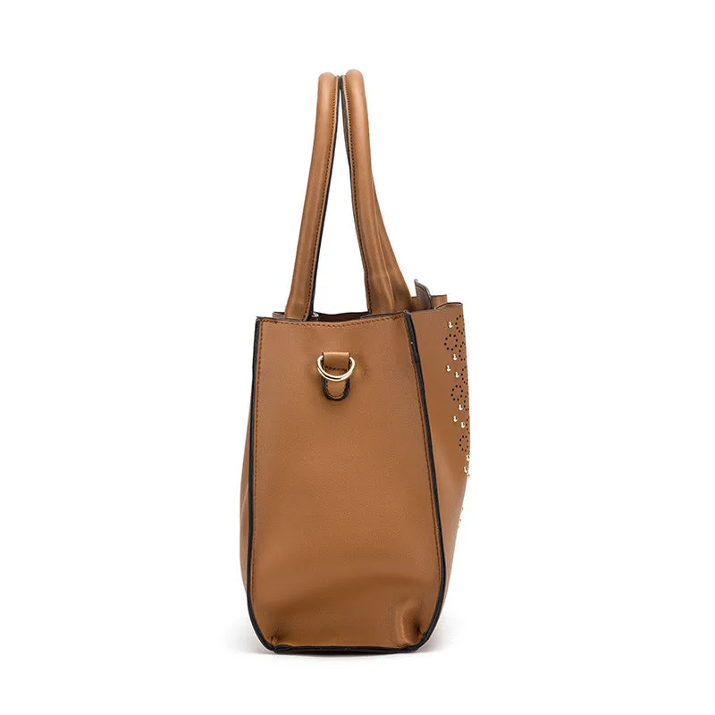 Elegant Temperament Ladies Rivet Shoulder Bag Handbag