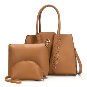 Elegant Temperament Ladies Rivet Shoulder Bag Handbag