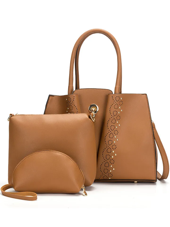 Elegant Temperament Ladies Rivet Shoulder Bag Handbag