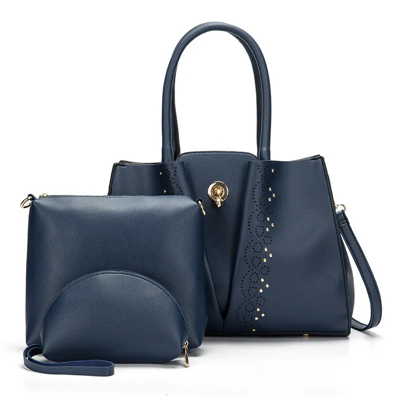 Elegant Temperament Ladies Rivet Shoulder Bag Handbag