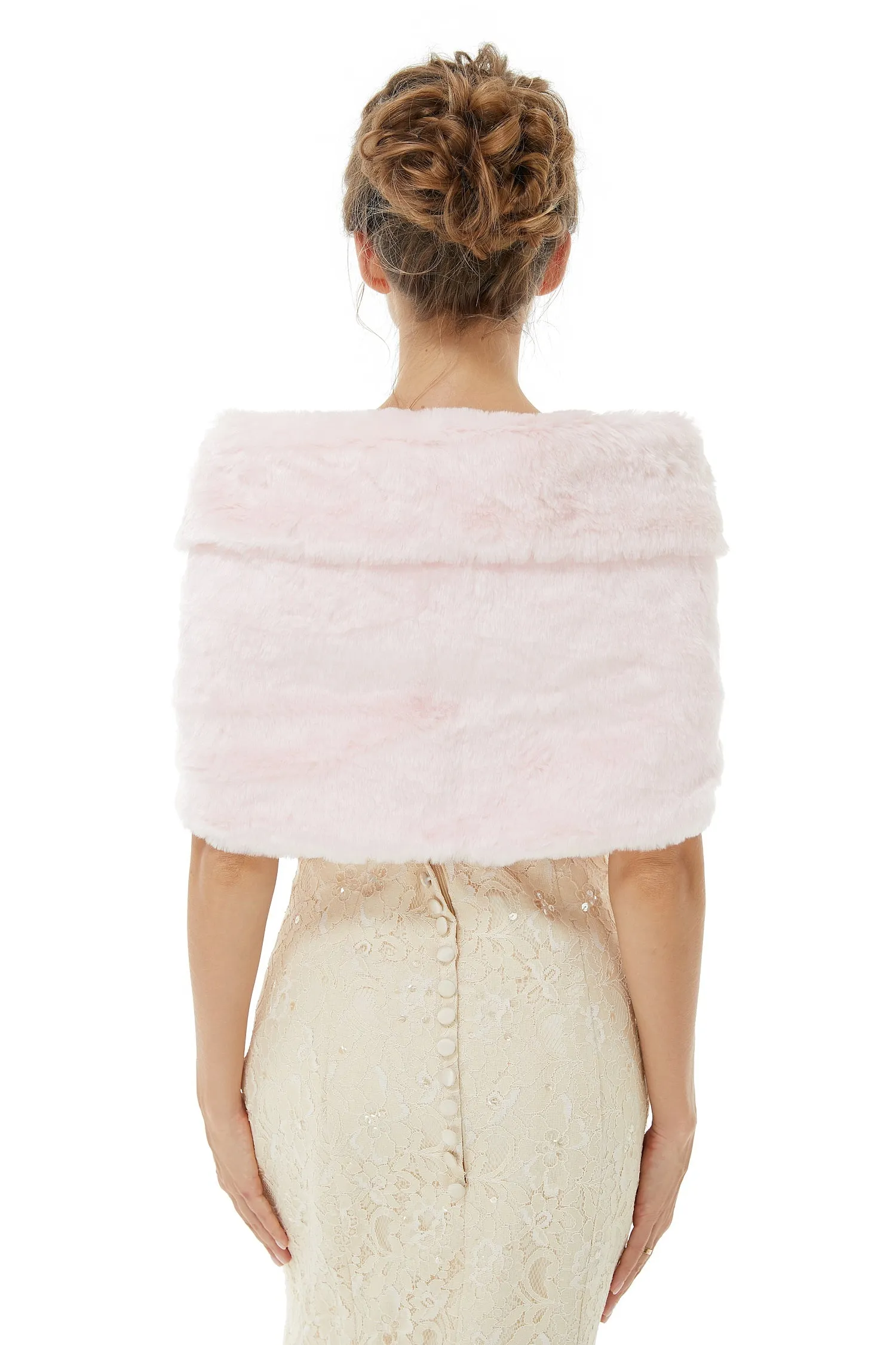 Elegant Turnover Collar Wedding Shawl Sleeveless Bridal Covers