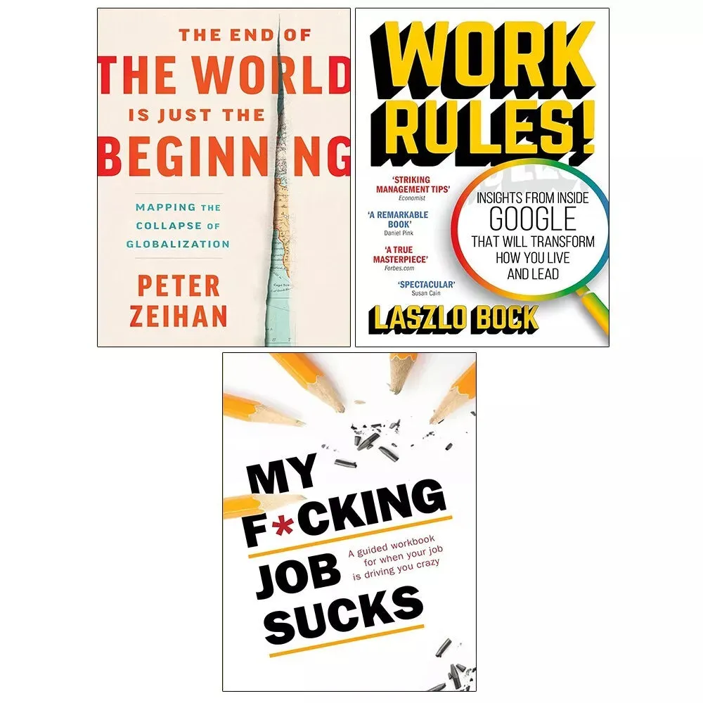 End of World Is Just Beginning (HB),My F*cking Job Sucks,Work Rules 3 Books Set