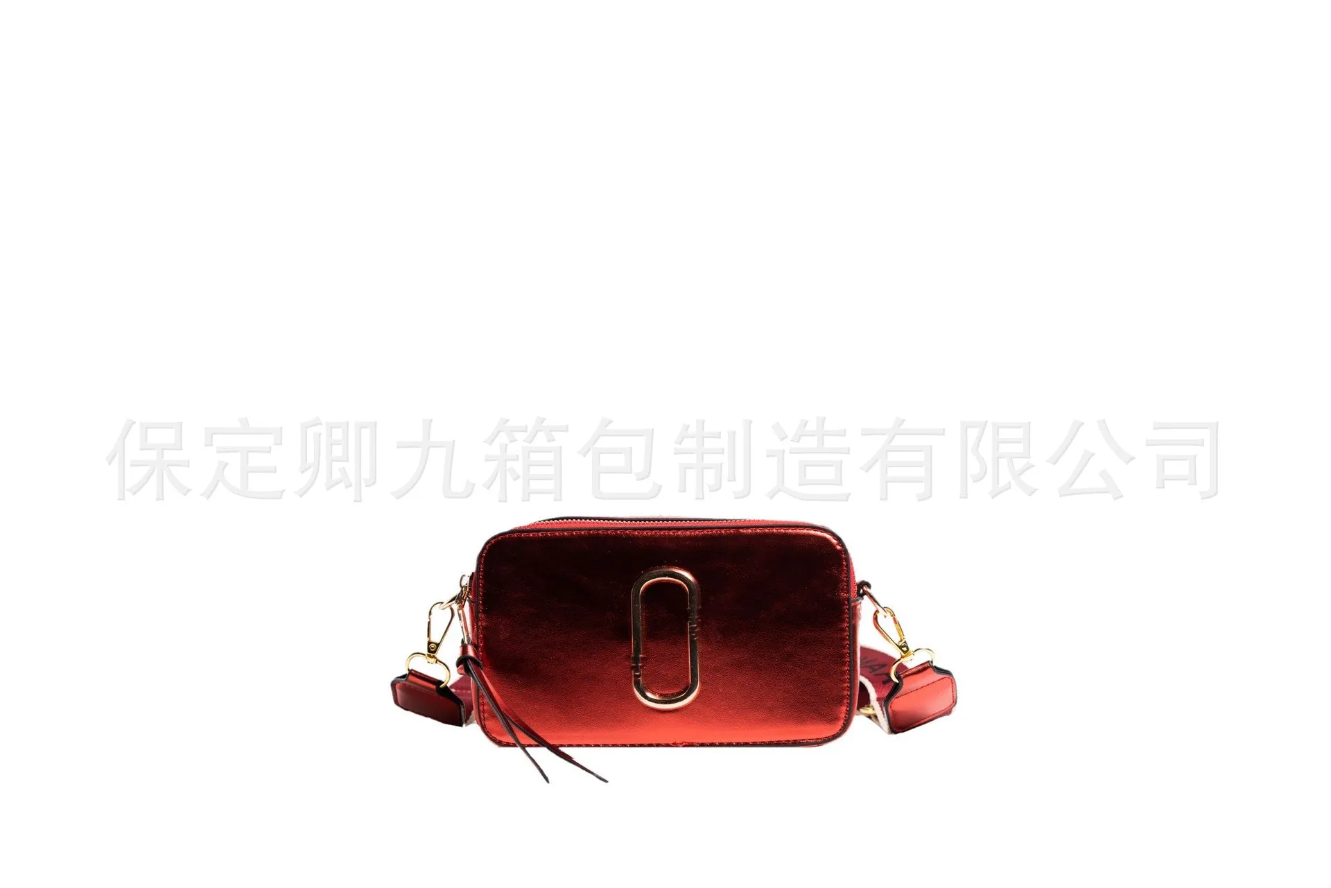 Europe and America Cross Border Bags for Women2023PU LeatherPUTextured Wide Shoulder Strap Crossbody BaginsGlossy Female Camera Bag