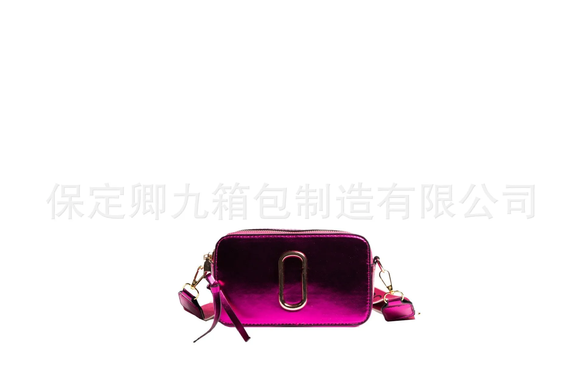 Europe and America Cross Border Bags for Women2023PU LeatherPUTextured Wide Shoulder Strap Crossbody BaginsGlossy Female Camera Bag