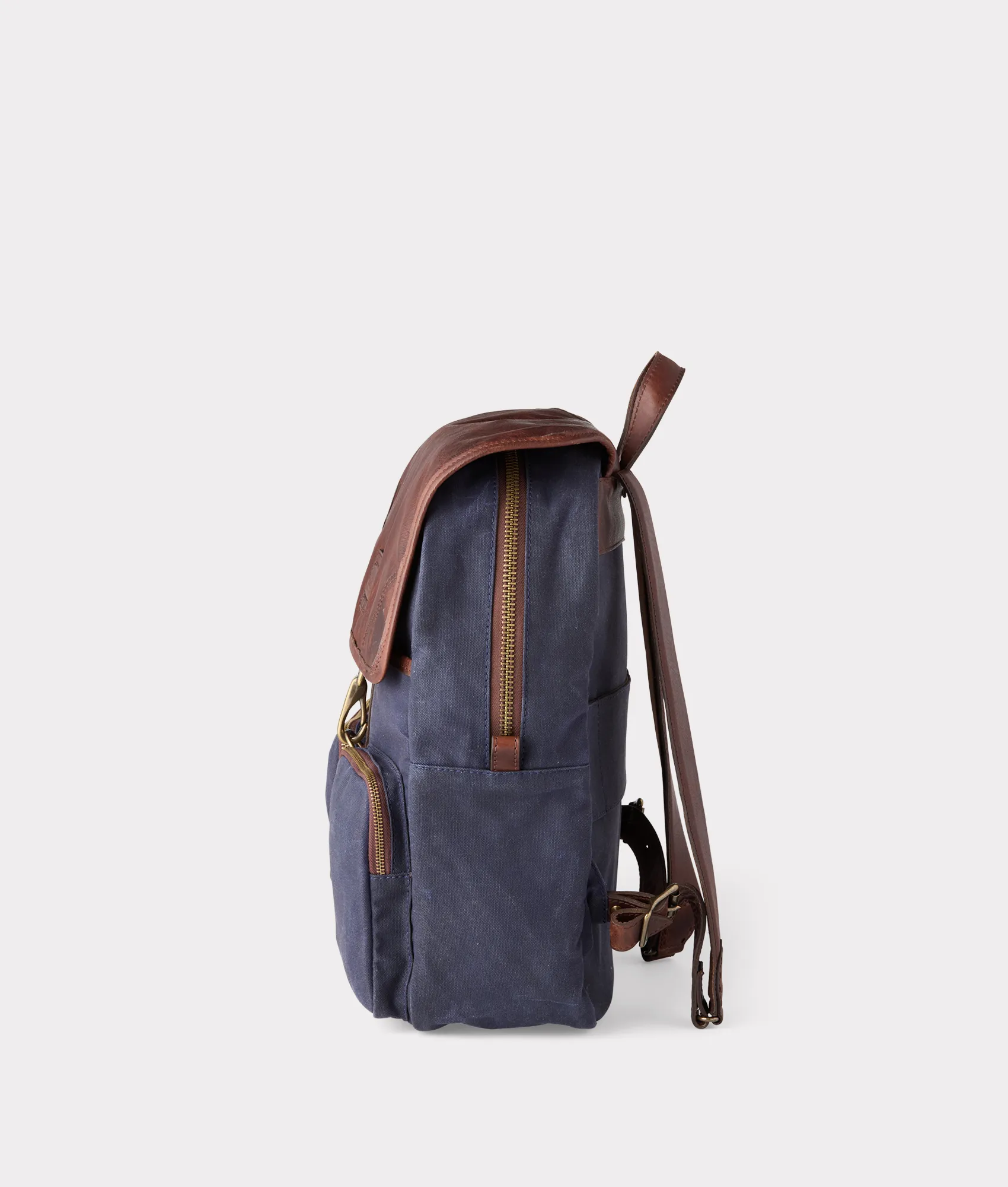 Everyday Waxed Canvas Backpack :: Navy