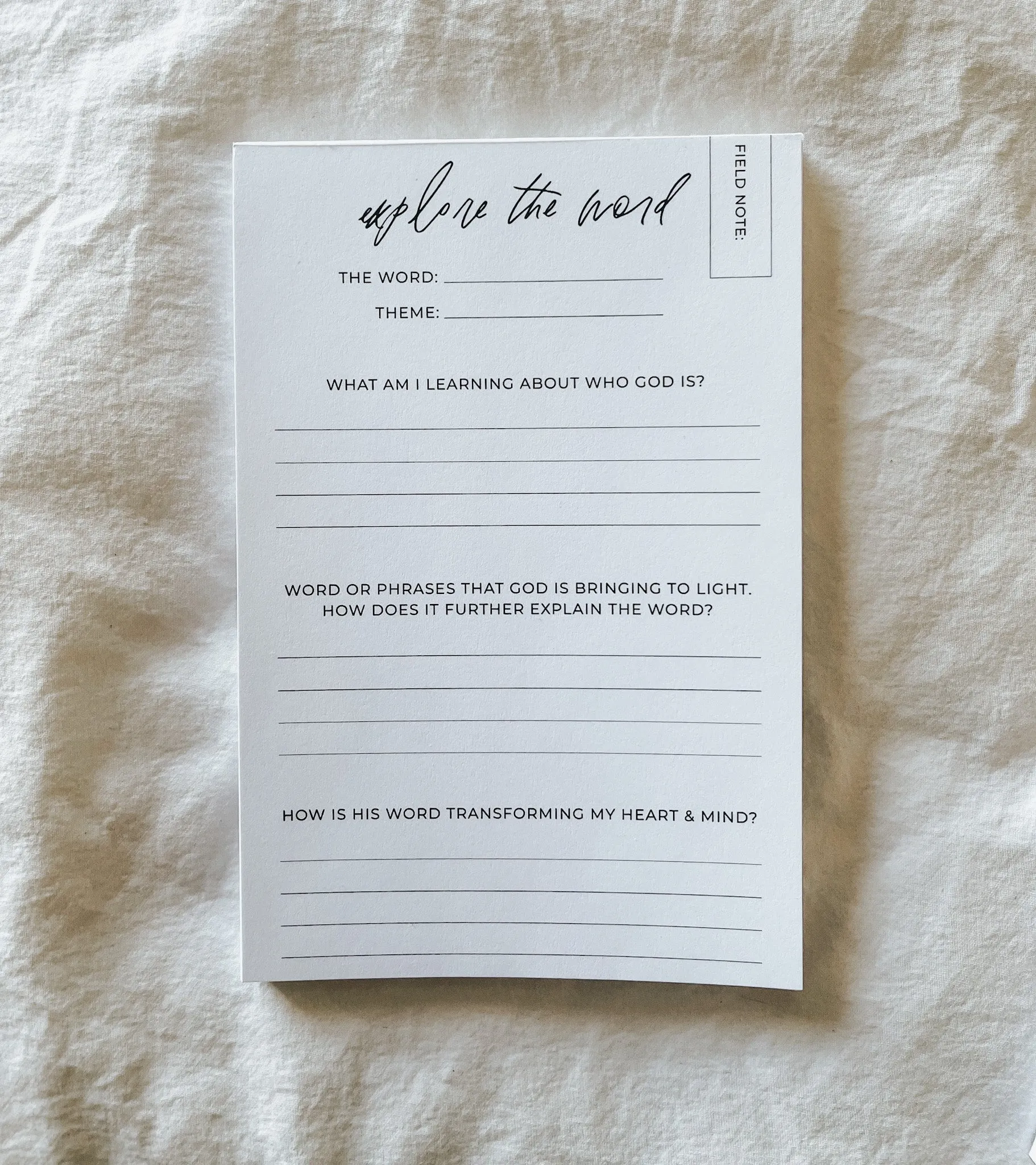 Explore The Word Field Notes