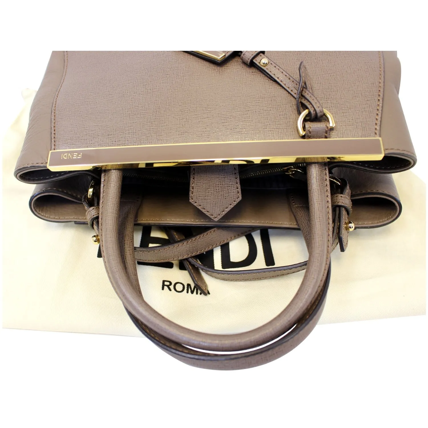 FENDI Roma Petite 2 Jours Leather Shoulder Handbag - 15% OFF