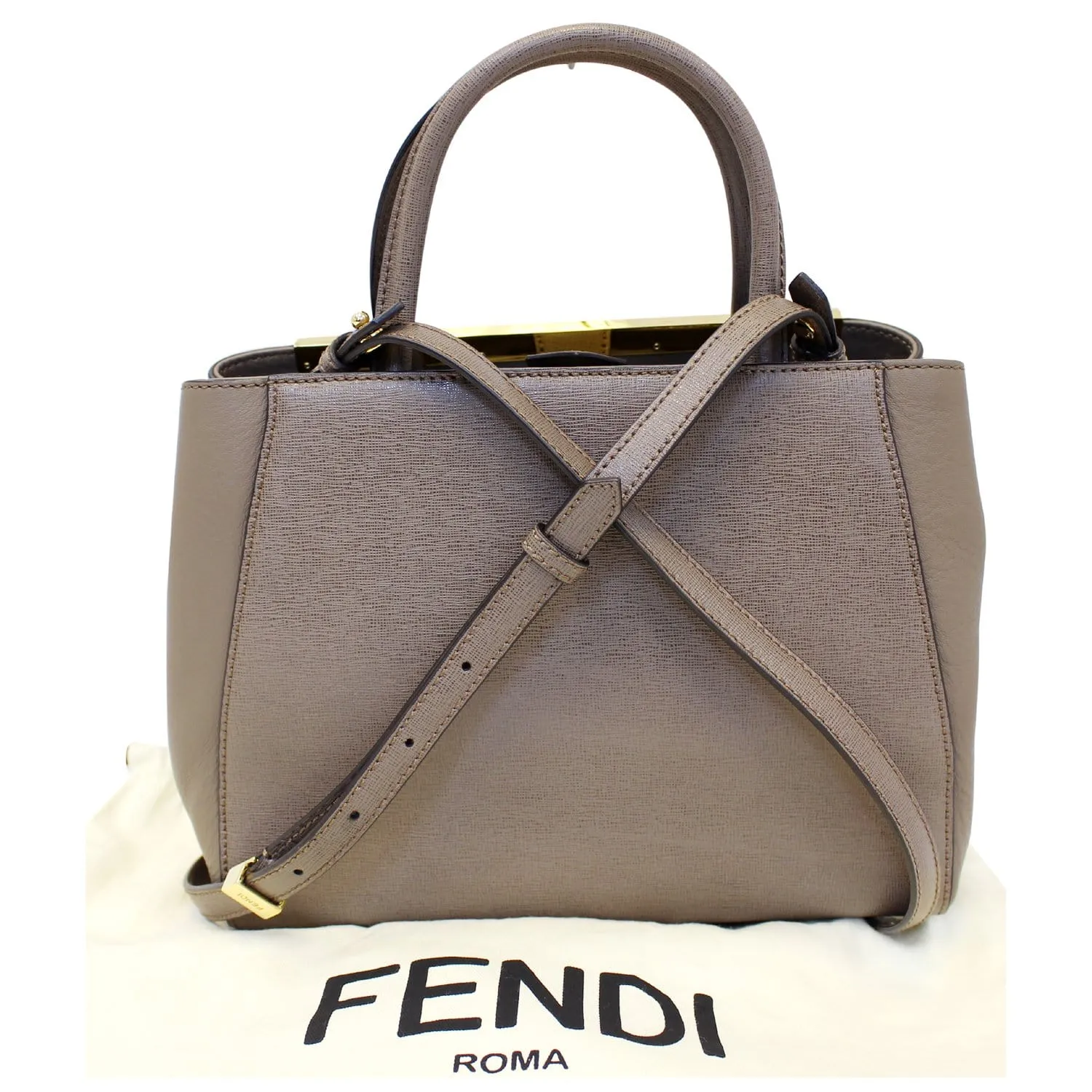 FENDI Roma Petite 2 Jours Leather Shoulder Handbag - 15% OFF