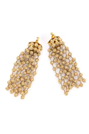 Filigree Ball Fringe Earrings