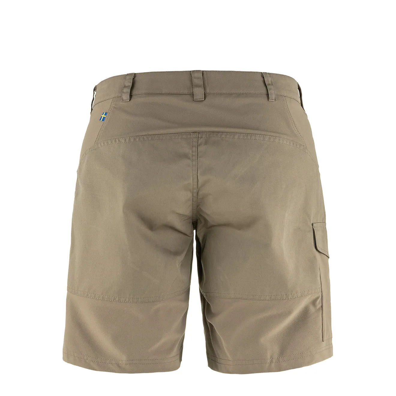 Fjallraven Womens Nikka Curved Shorts Suede Brown