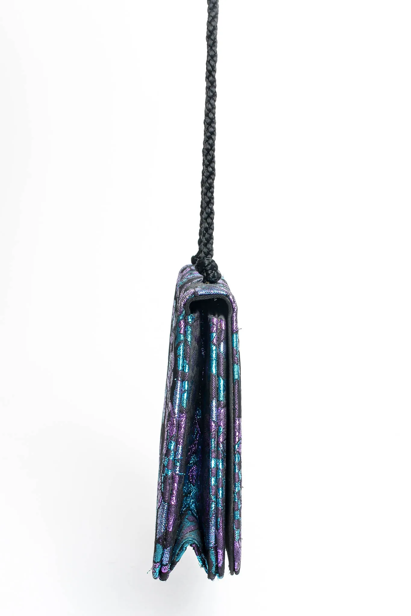Floral Brocade Metallic Jacket & Bag Set