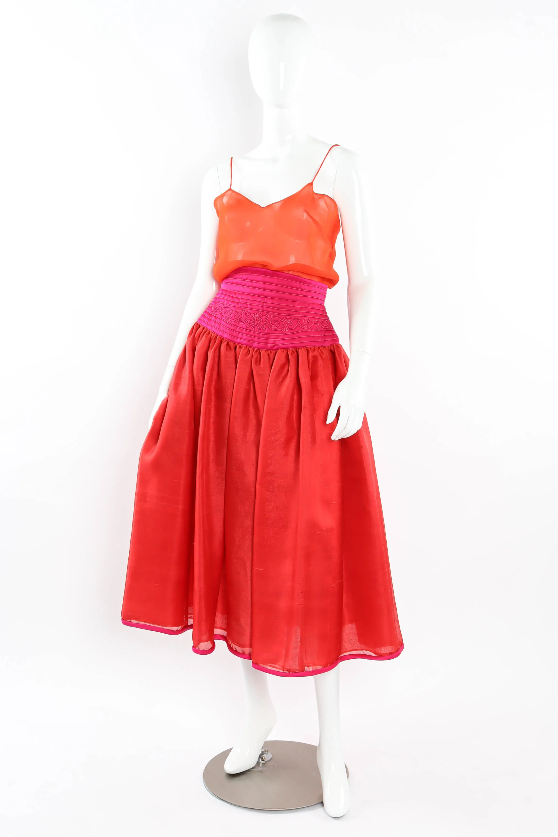 Floral Column Top & Skirt Set