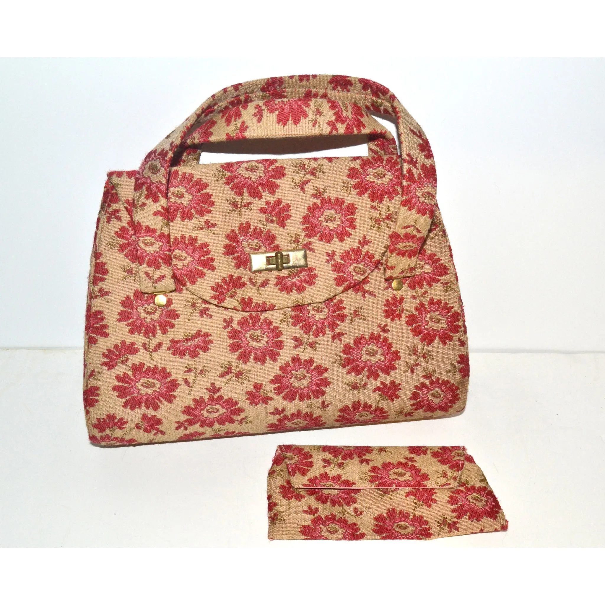 Floral Victorian Tapestry Purse