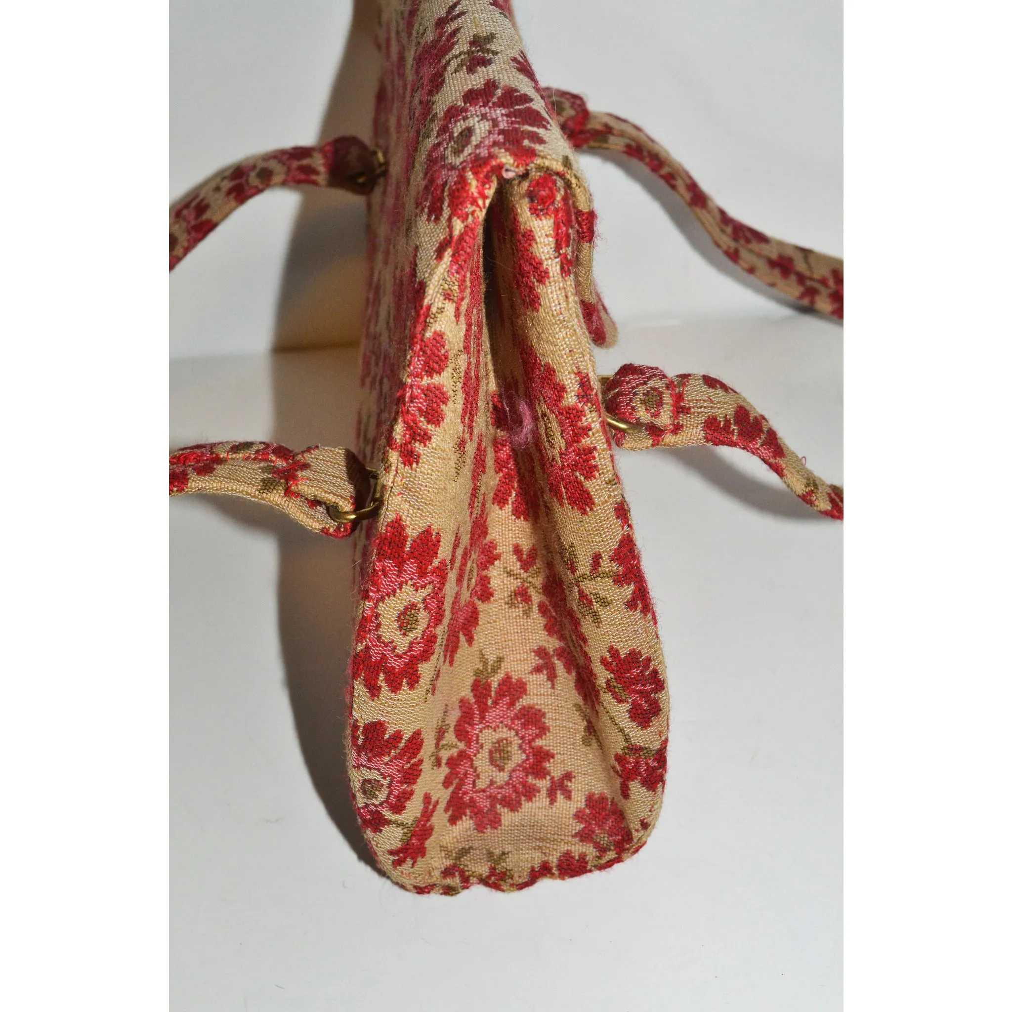 Floral Victorian Tapestry Purse