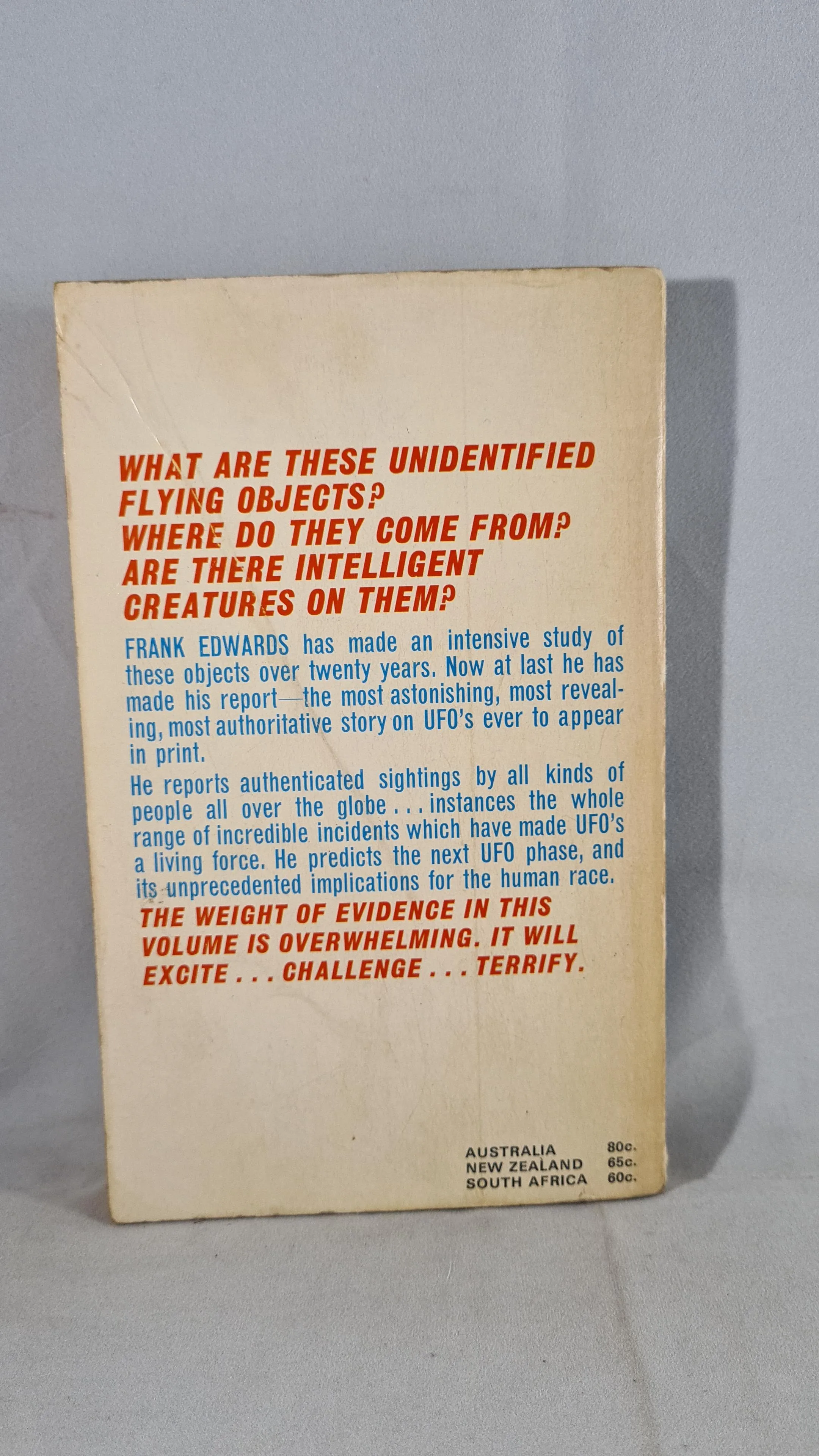 Frank Edwards - Flying Saucers Serious Business, Mayflower, 1967, Paperbacks