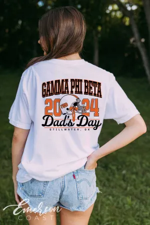 Gamma Phi Beta Bow Helmet Dad's Day Tee