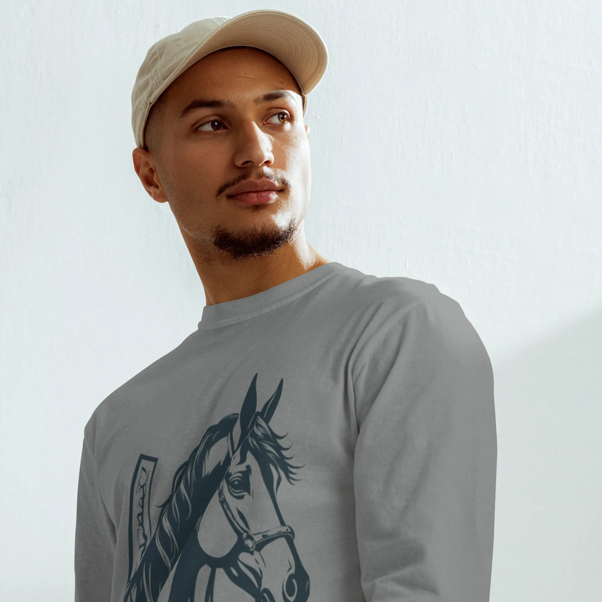 Garment-dyed heavyweight long-sleeve shirt-Small to 3XL
