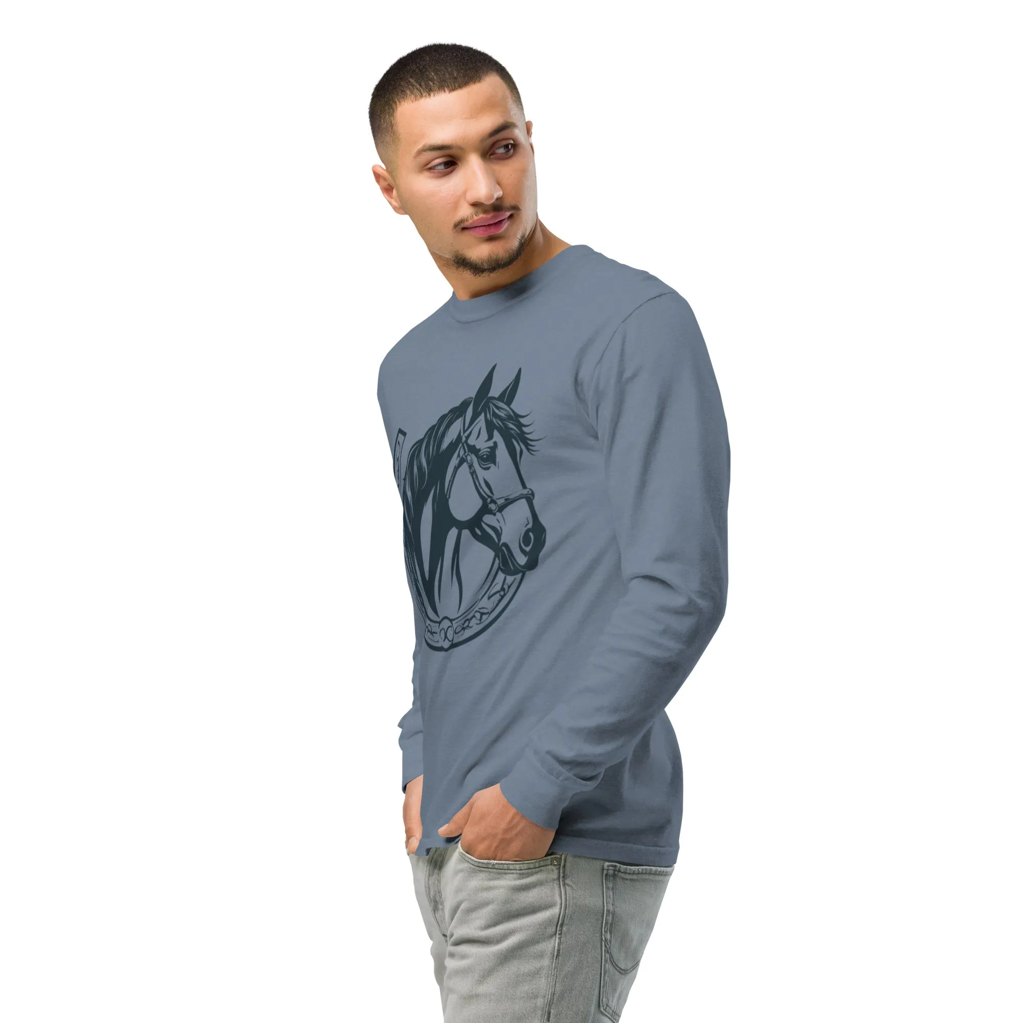 Garment-dyed heavyweight long-sleeve shirt-Small to 3XL