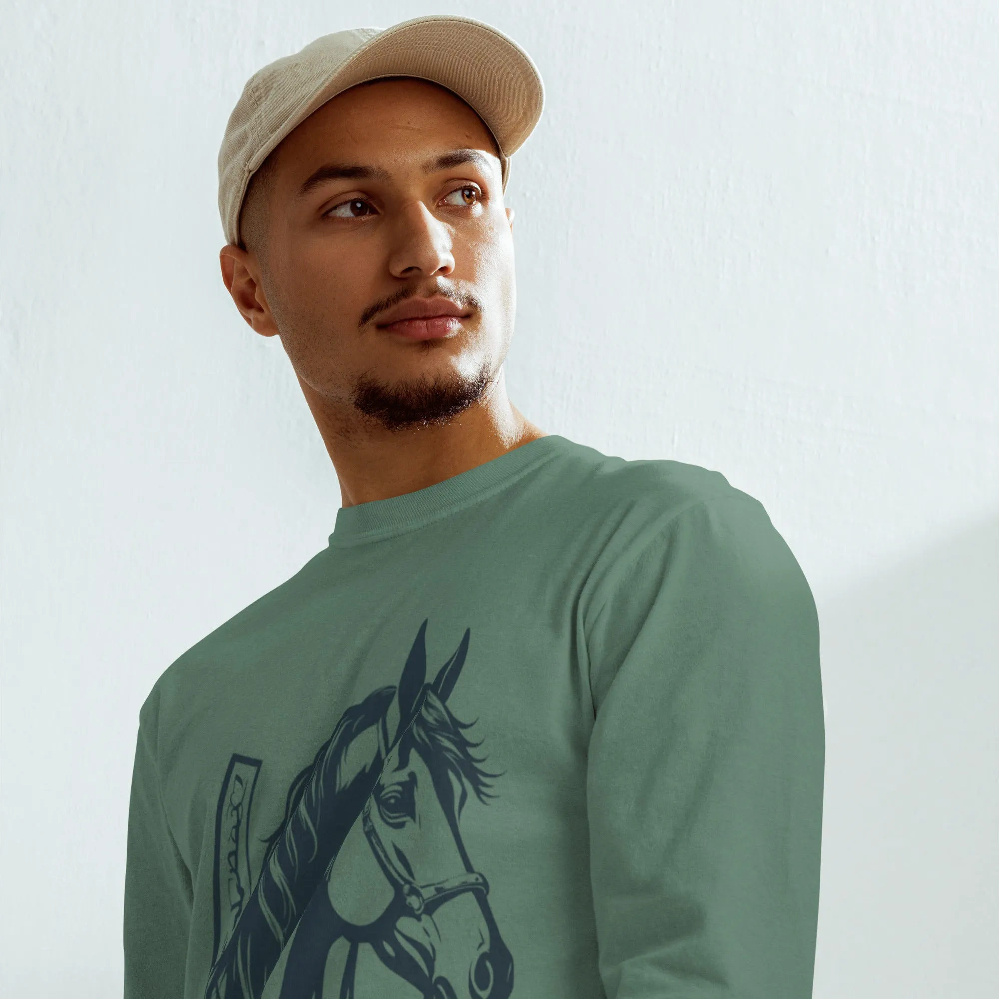 Garment-dyed heavyweight long-sleeve shirt-Small to 3XL