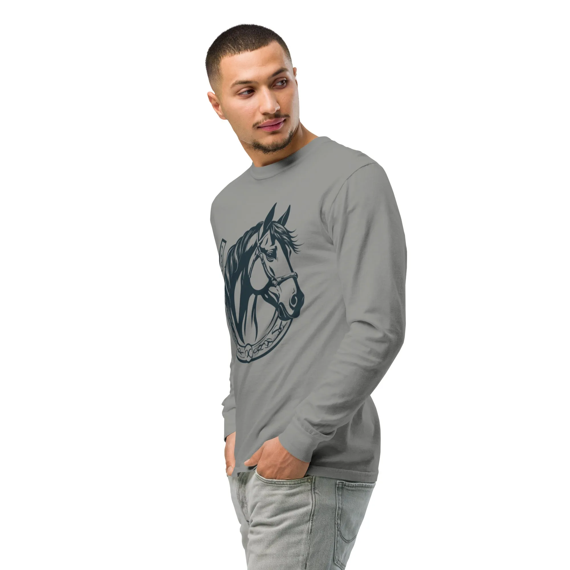 Garment-dyed heavyweight long-sleeve shirt-Small to 3XL