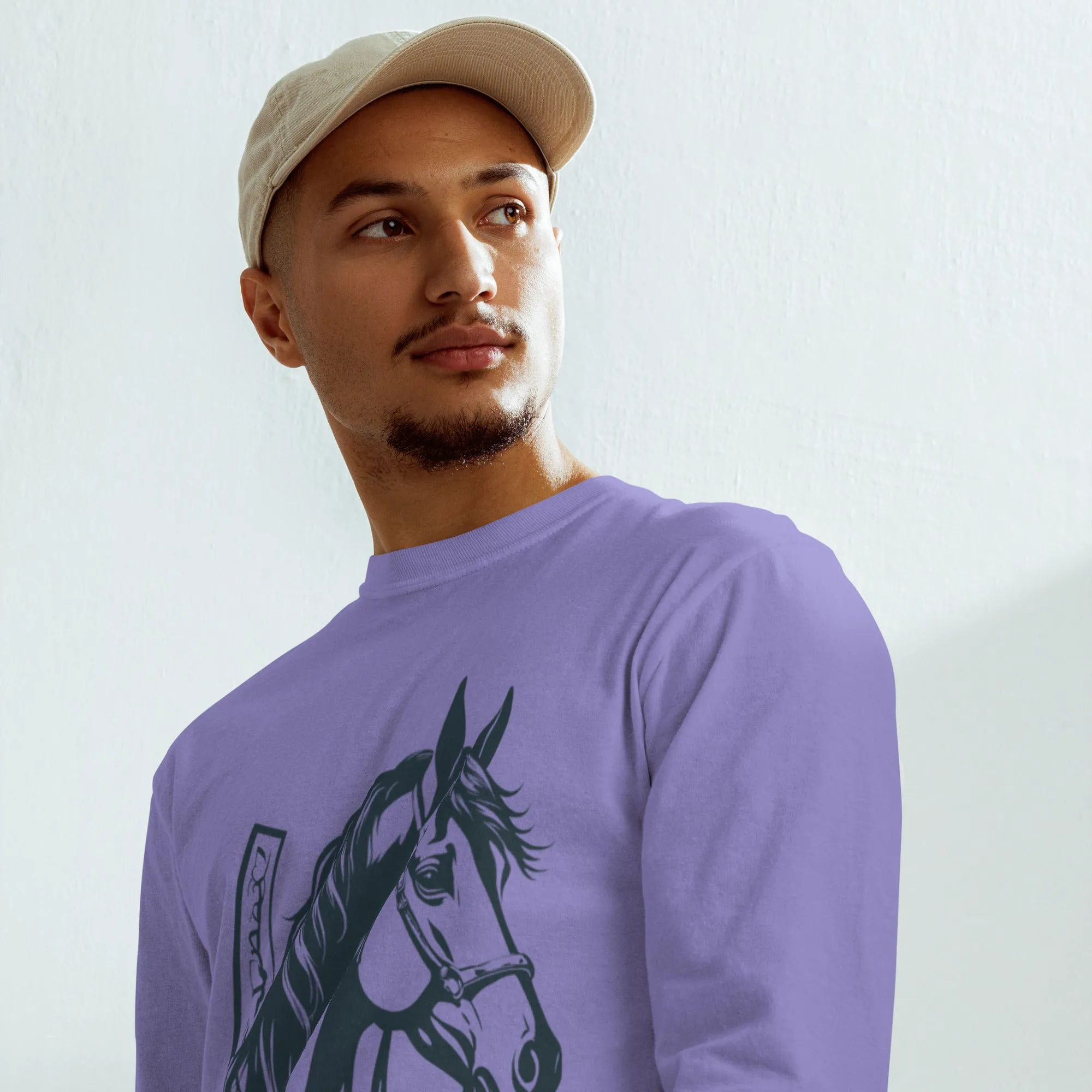 Garment-dyed heavyweight long-sleeve shirt-Small to 3XL
