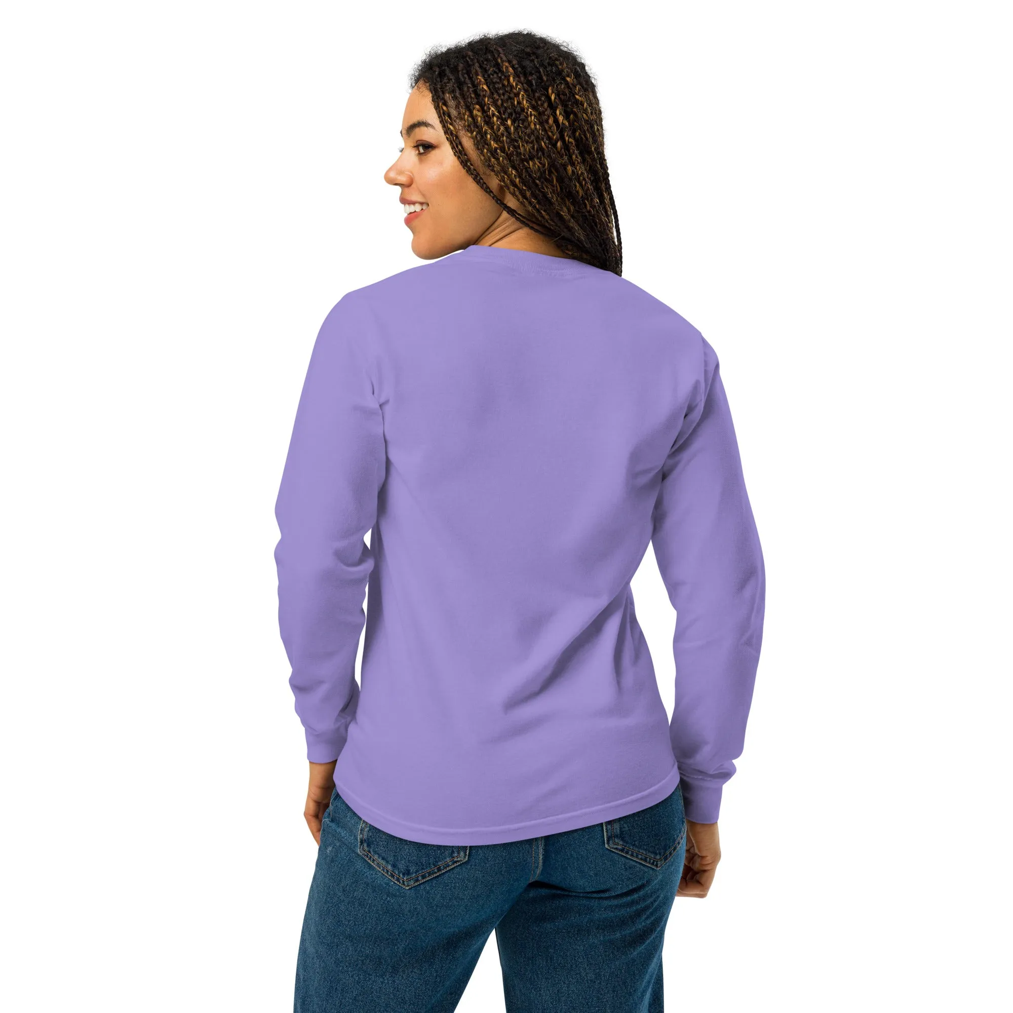 Garment-dyed heavyweight long-sleeve shirt-Small to 3XL