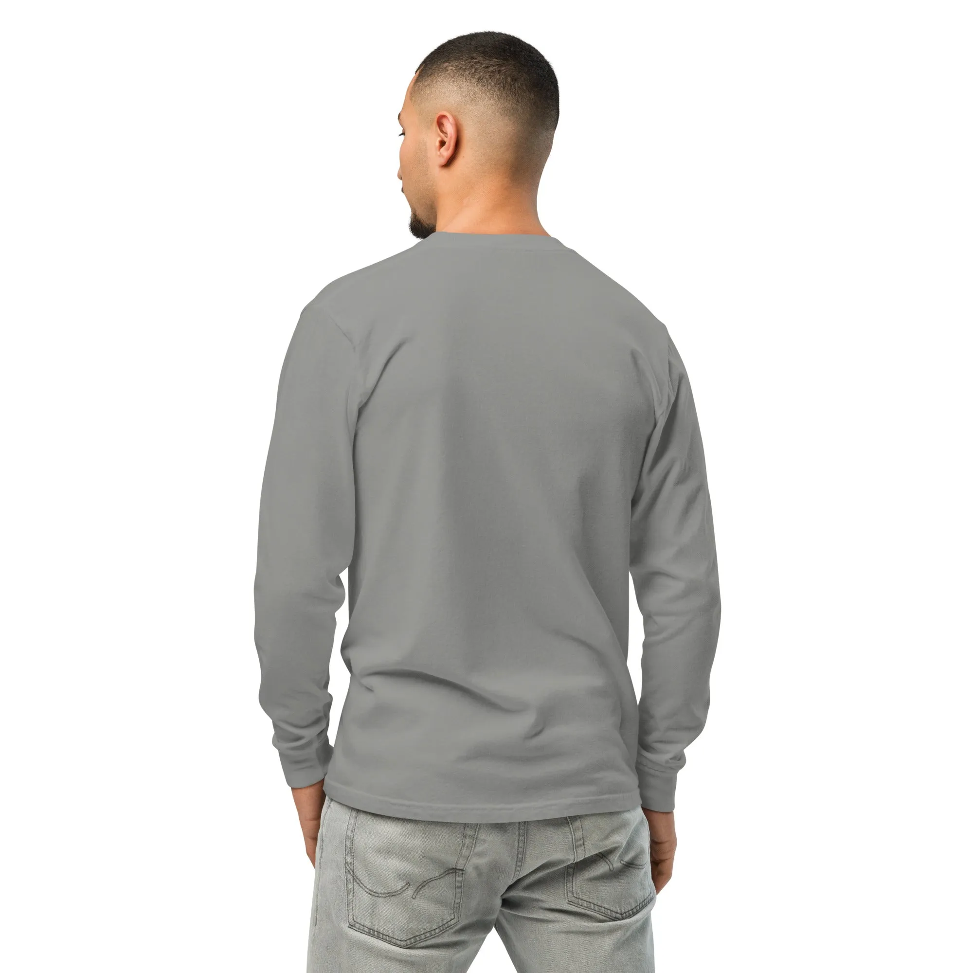 Garment-dyed heavyweight long-sleeve shirt-Small to 3XL