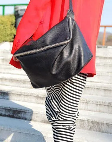 Genuine Leather Shoulder Bag Crossbody Bag Handbag Motorcycle Bag Purse For Women