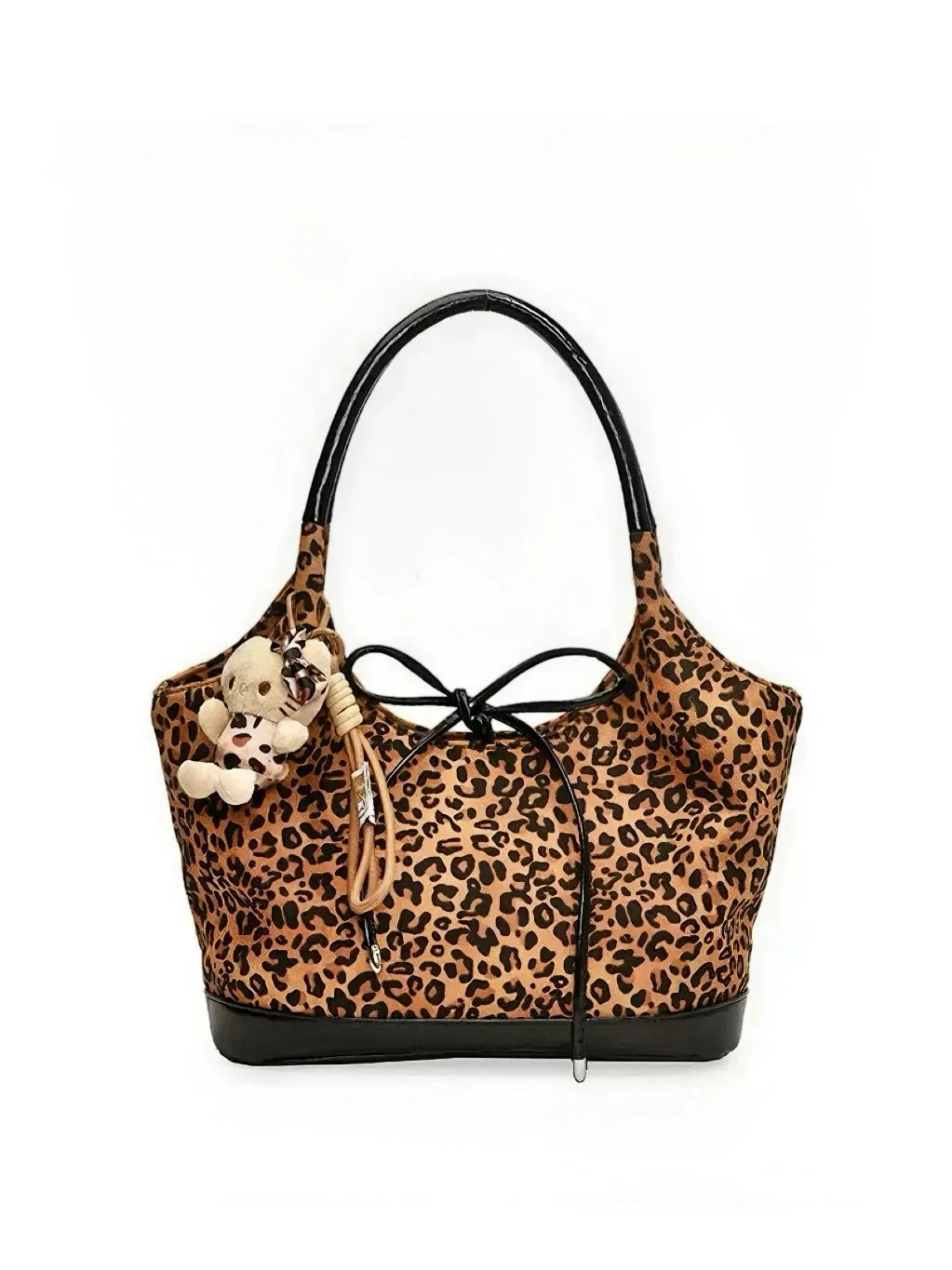 'Golden Rules' Y2k Leopard Print Hand Bag