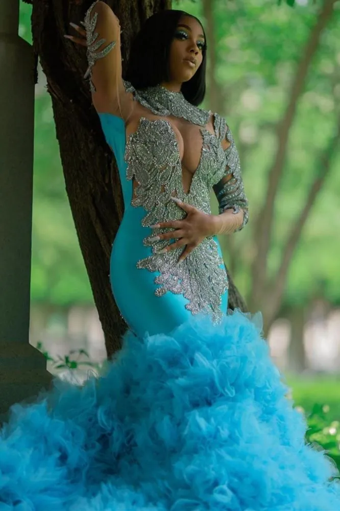 Gorgeous Slim Mermaid Evening Gowns with sleeves bridal and evening wear