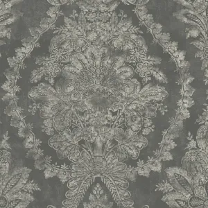 Grey Charleston Damask Elegant Wallpaper (60 SqFt)