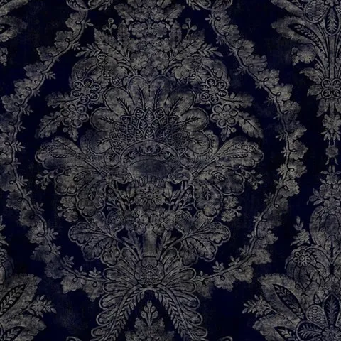 Grey Charleston Damask Elegant Wallpaper (60 SqFt)