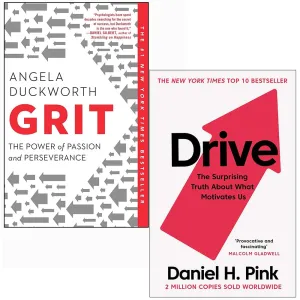 Grit: The Power of Passion and Perseverance & Drive The Surprising Truth About What Motivates Us 2 Books Collection Set
