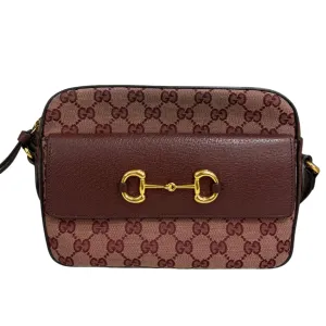 Gucci Brown Canvas 1955 Horsebit Crossbody