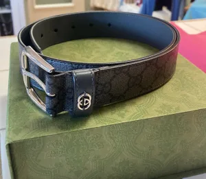 GUCCI Interlocking G Belt In Grey