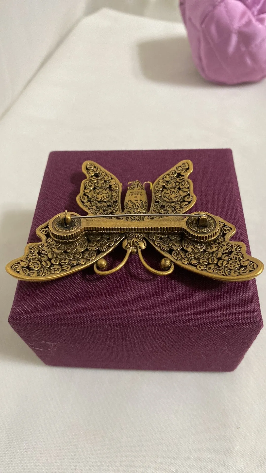GUCCI Multi-Color Crystal Butterfly Brooch