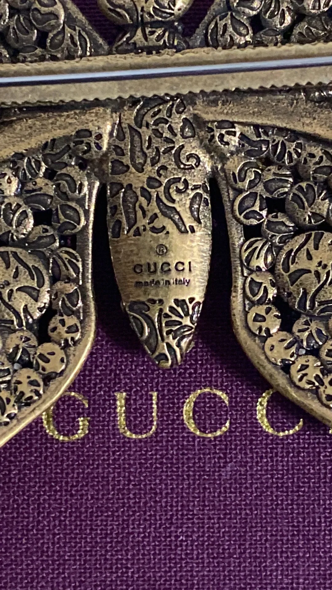 GUCCI Multi-Color Crystal Butterfly Brooch