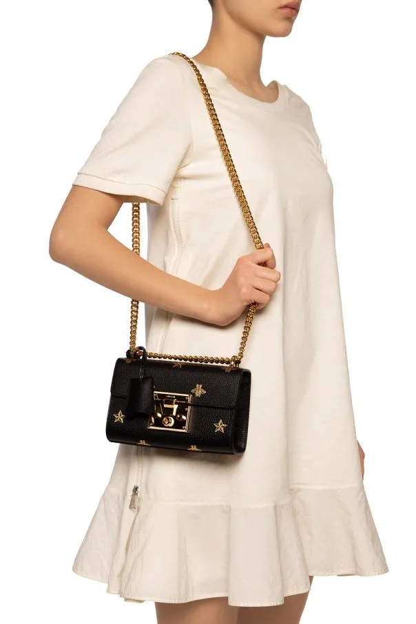 Gucci Padlock Bee Star Handbag with Chain