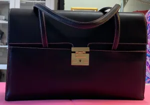 GUCCI Smooth Leather Lady Lock Shoulder Bag In Black