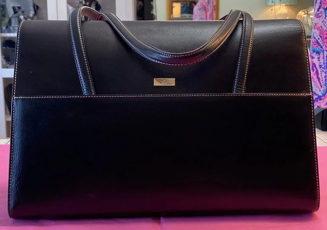 GUCCI Smooth Leather Lady Lock Shoulder Bag In Black