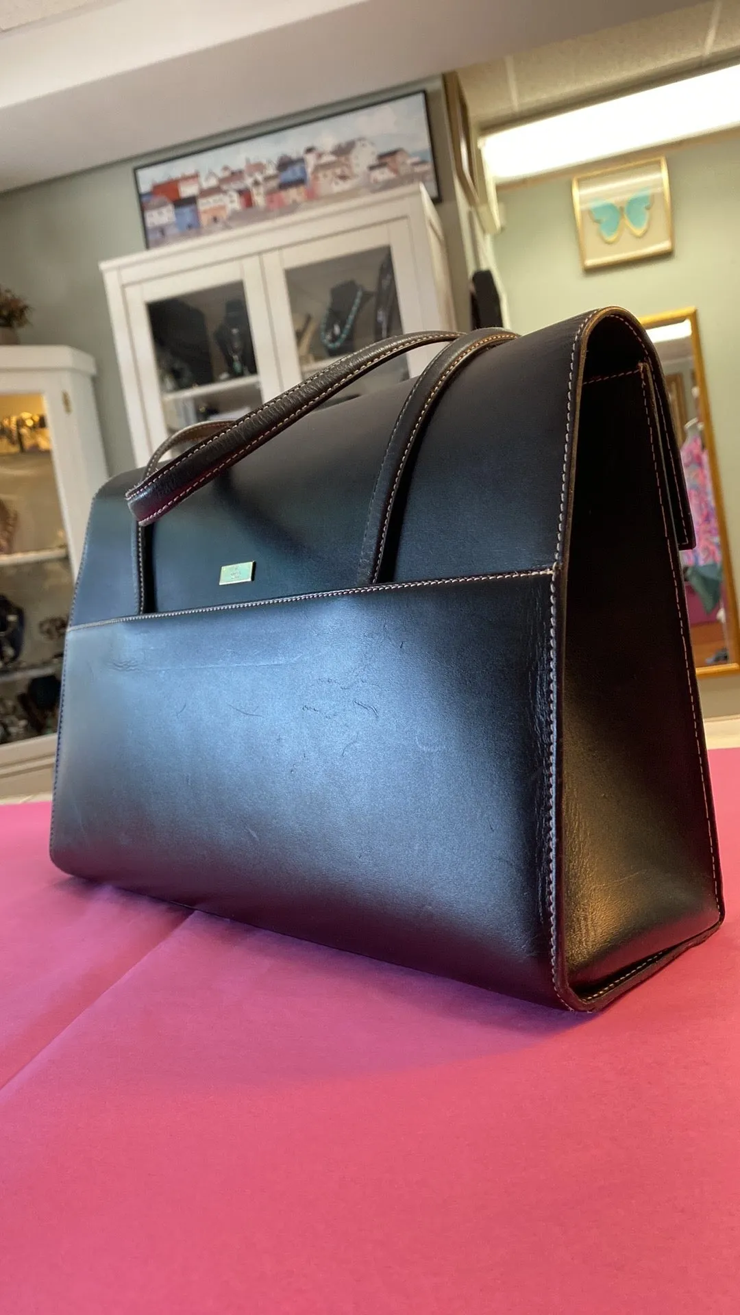GUCCI Smooth Leather Lady Lock Shoulder Bag In Black