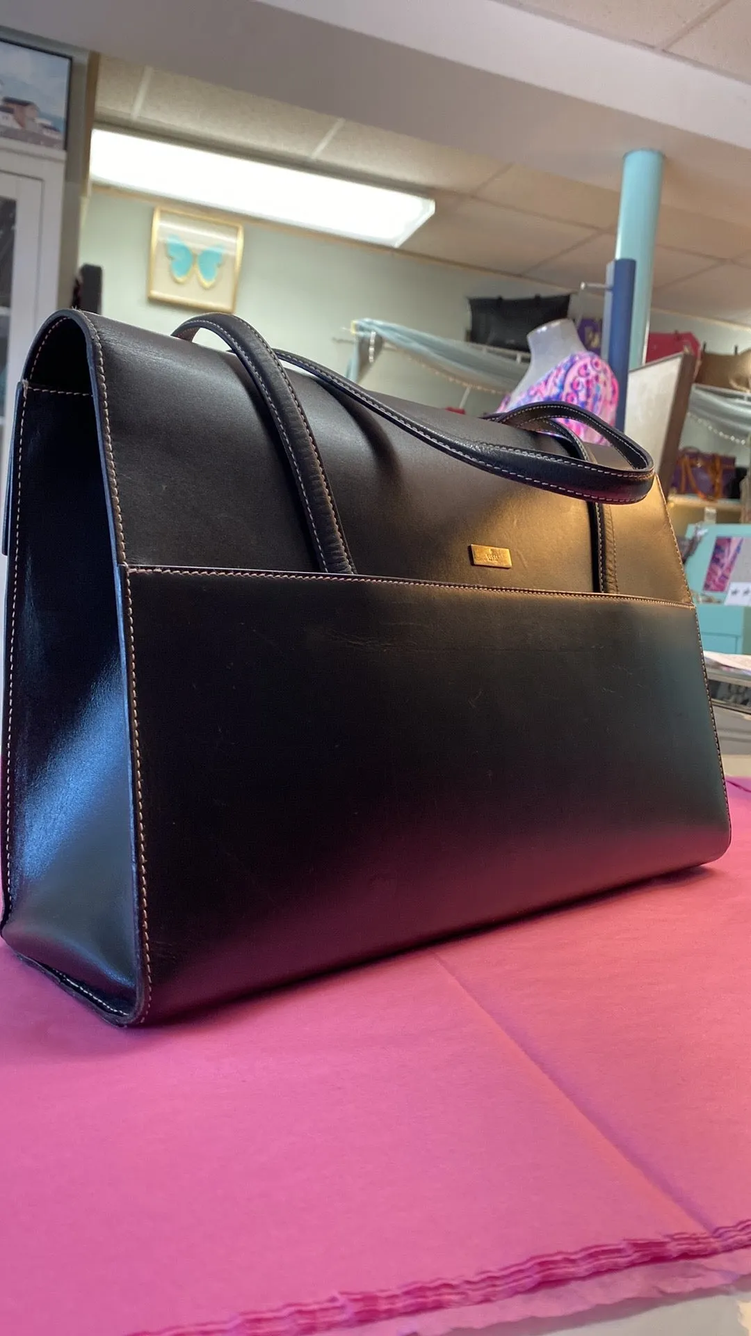 GUCCI Smooth Leather Lady Lock Shoulder Bag In Black
