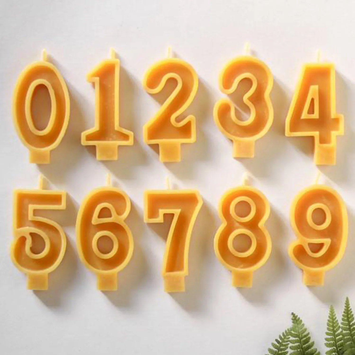 Handmade Beeswax Number Candles