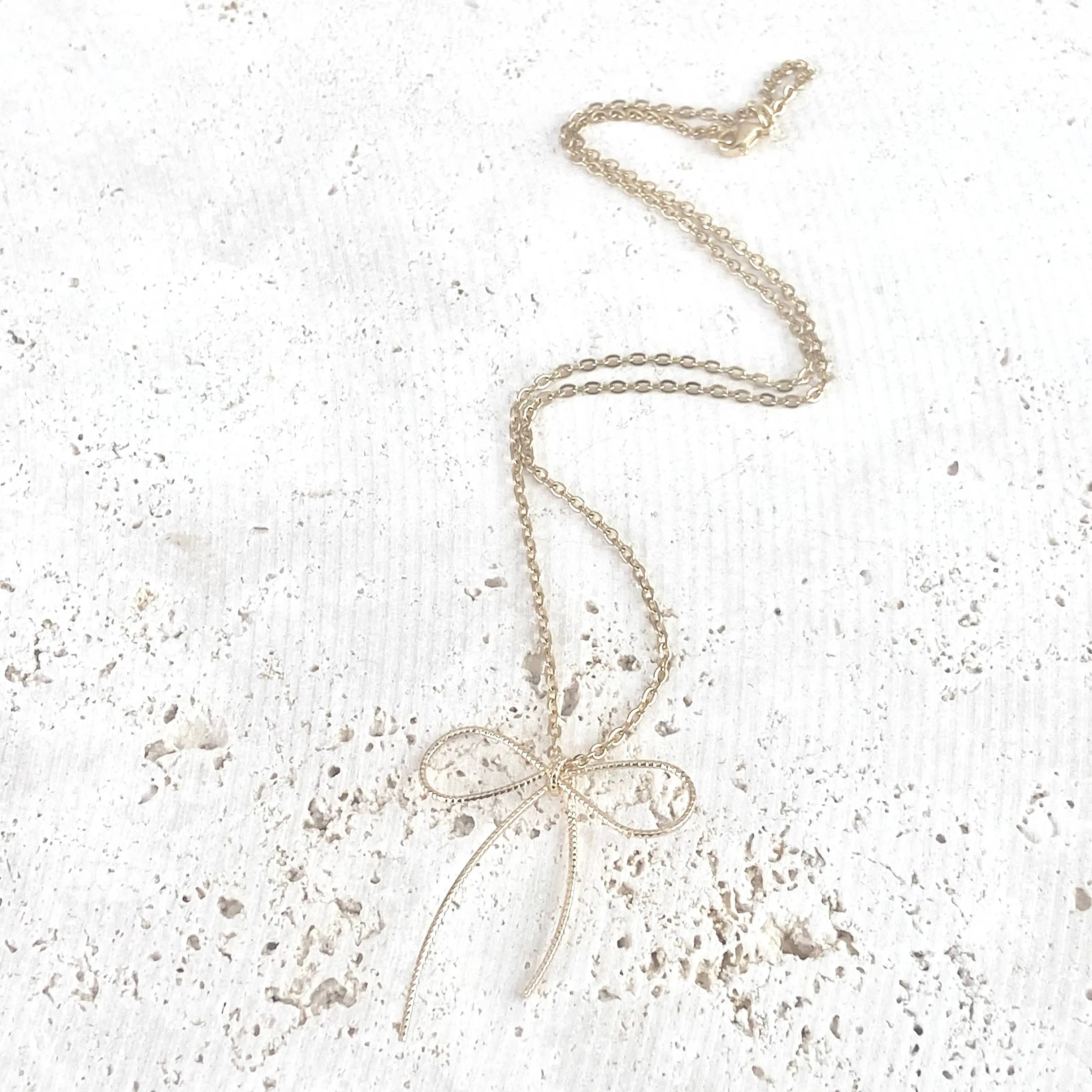 Handmade bow necklace