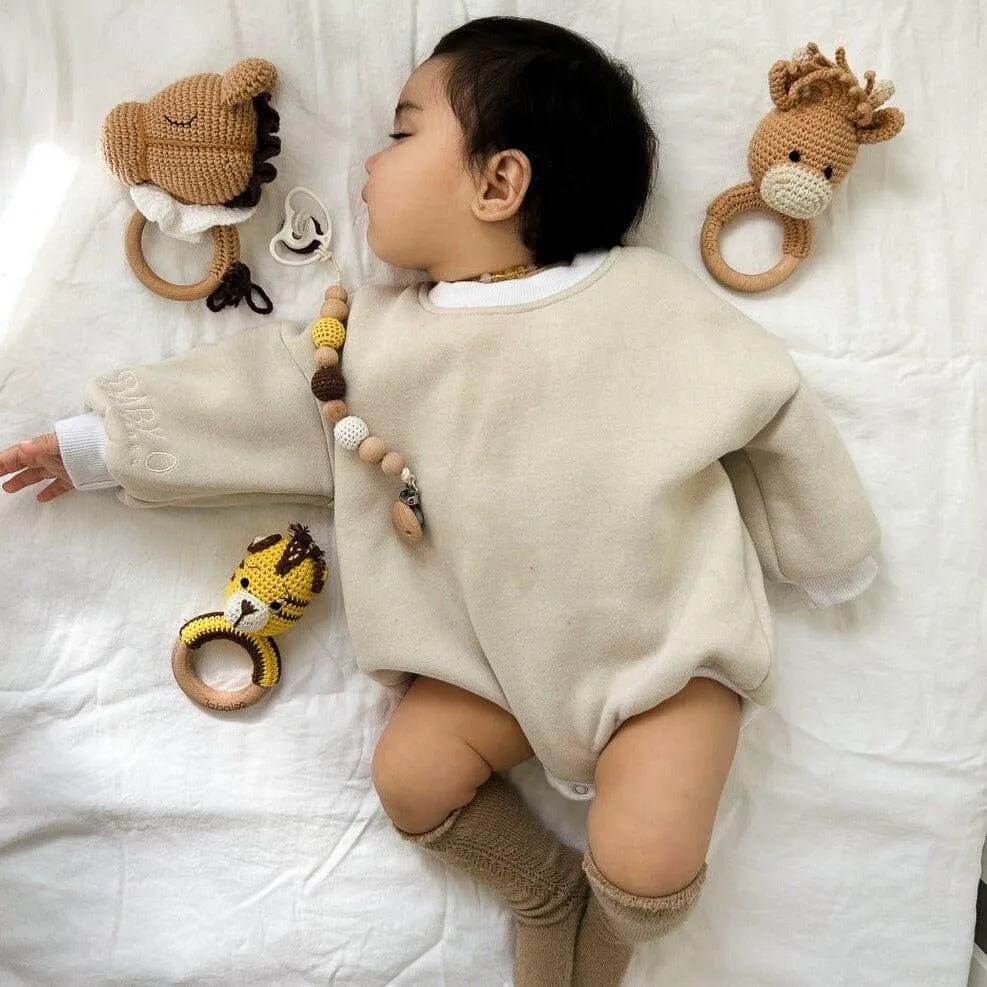 Handmade Bull Crochet Rattle
