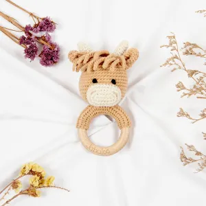 Handmade Bull Crochet Rattle