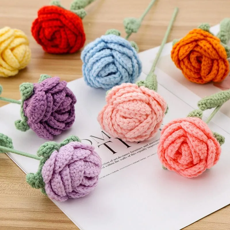 Handmade Crochet Rose Flower
